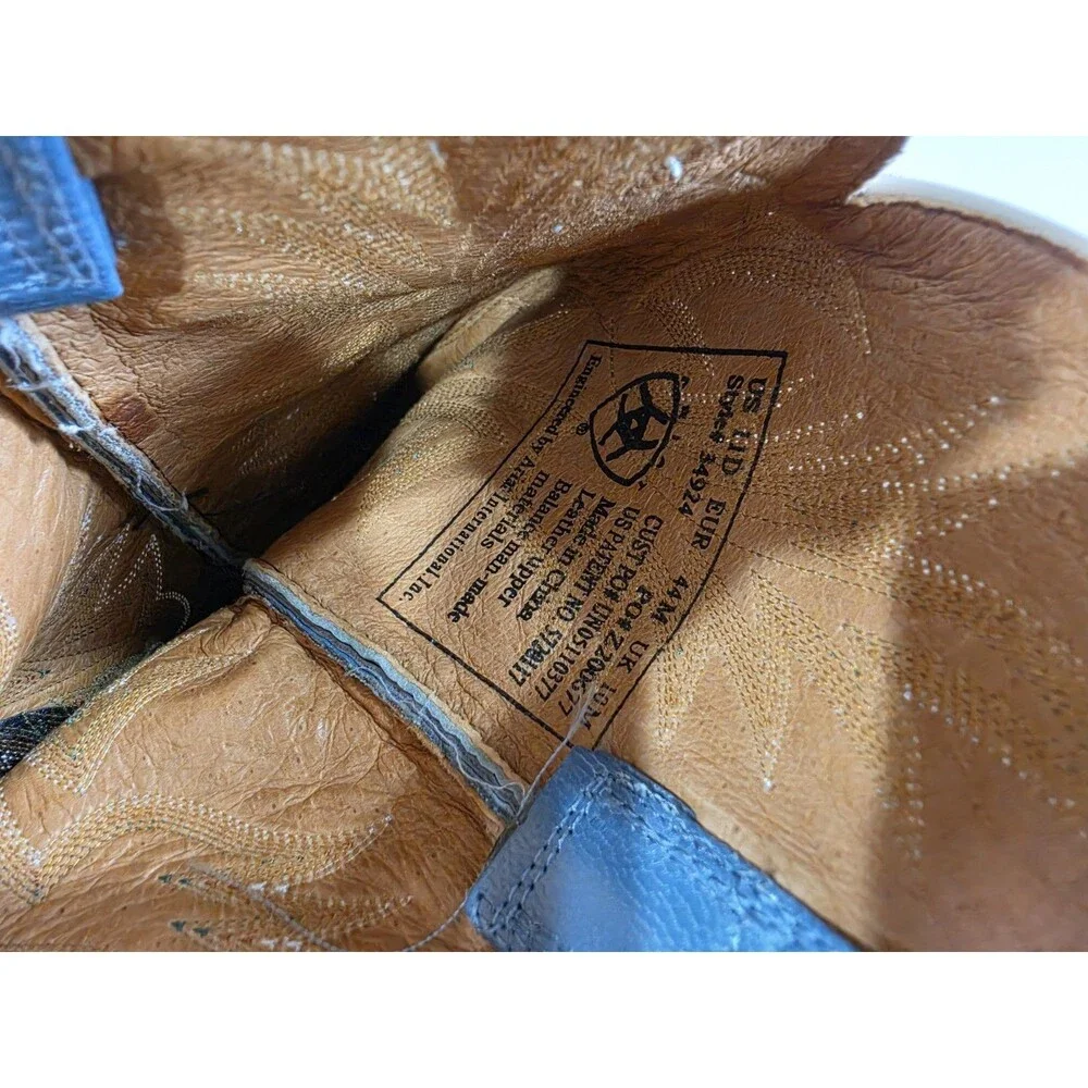 Ariat Valor Ultra Turquoise and Tan Brown Western Boots 10034080 - Sz  11D